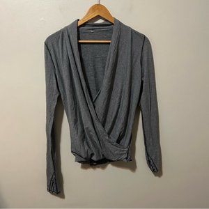 Lululemon Radiant Long Sleeve Tonka Stripe Black Heathered